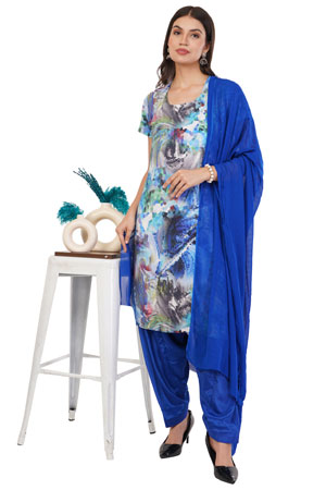 About, The Boho, Blue printed salwar suit, Pure silk georgette yellow salwar suit, Green printed salwar suit